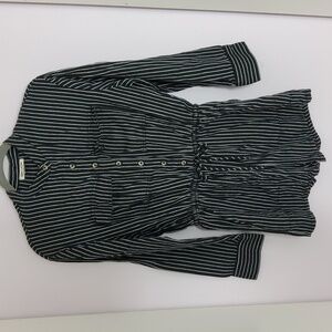 Billabong Women's Wake The Night Black Stripped Romper Size XS